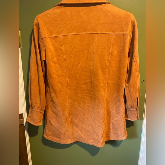 Burnt Orange Suede Flannel - Picture 3 of 4